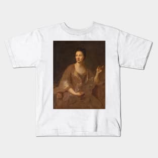 Portrait Of A Woman by Jean-Francois de Troy Kids T-Shirt